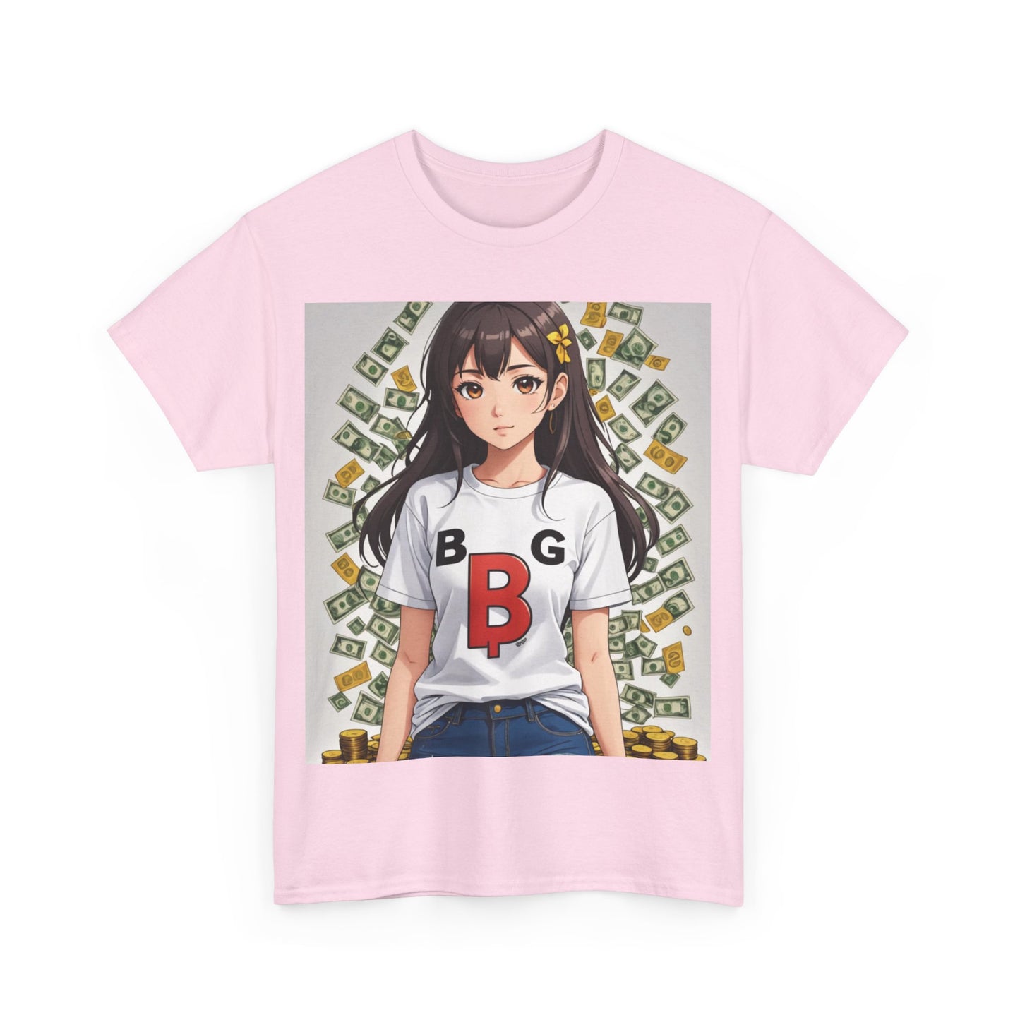 BG Bitcoin Anime' Girl/Unisex Heavy Cotton Tee by Burning Guitars
