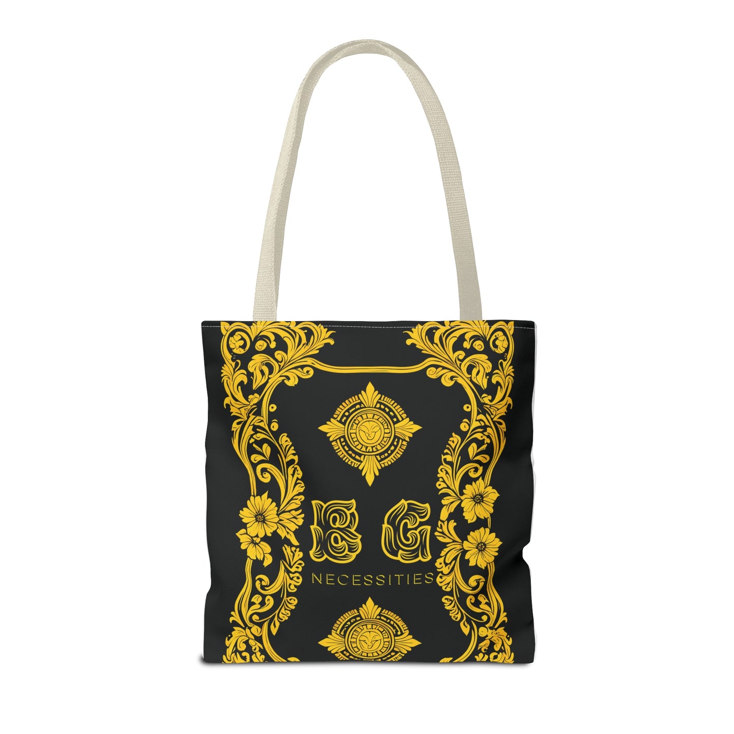 Burning Guitars Necessities Black & Yellow Vintage Tote Bag