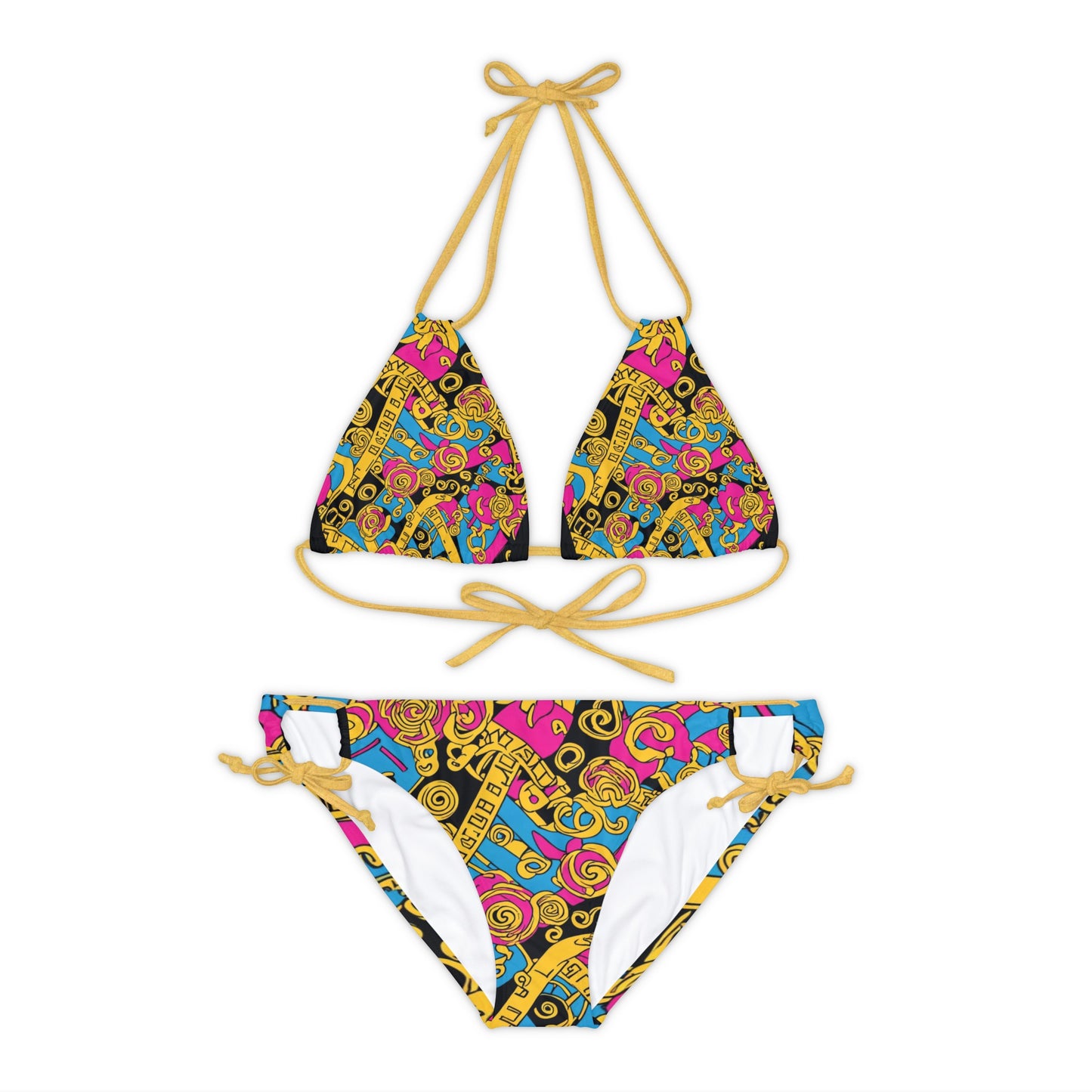 Burning Guitars Strappy Bikini Set