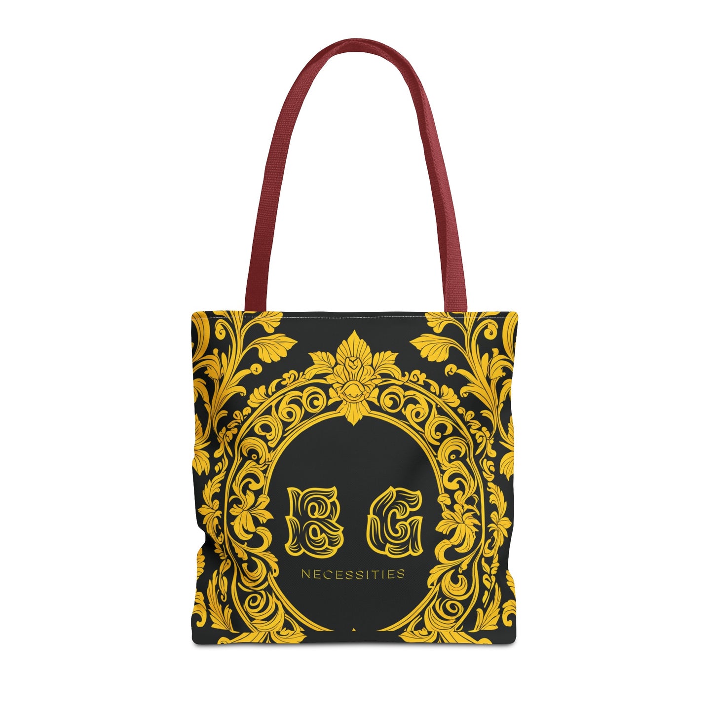Burning Guitars Necessities Black & Yellow Vintage Tote Bag