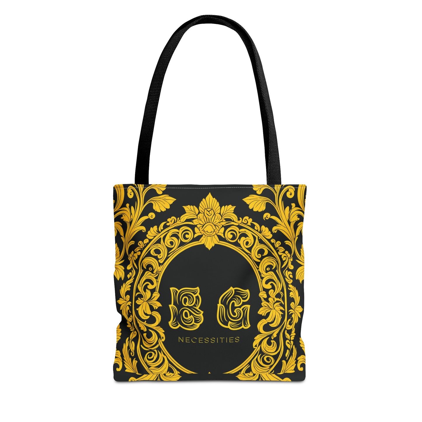 Burning Guitars Necessities Black & Yellow Vintage Tote Bag