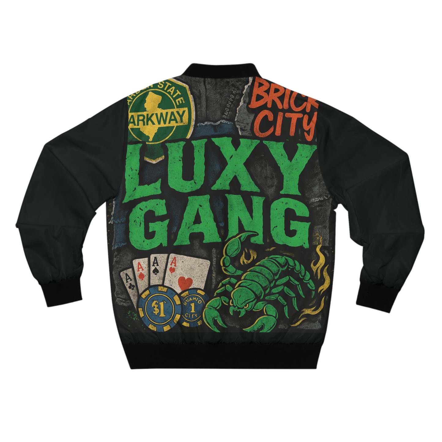 Luxy Gang Brick City Men's Bomber Jacket (AOP)
