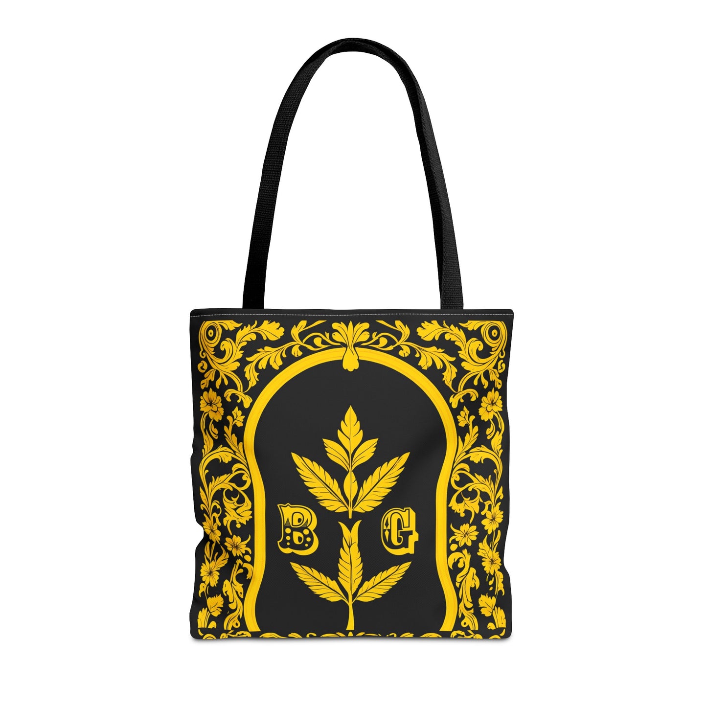 Burning Guitars Necessities Black & Yellow Vintage Tote Bag