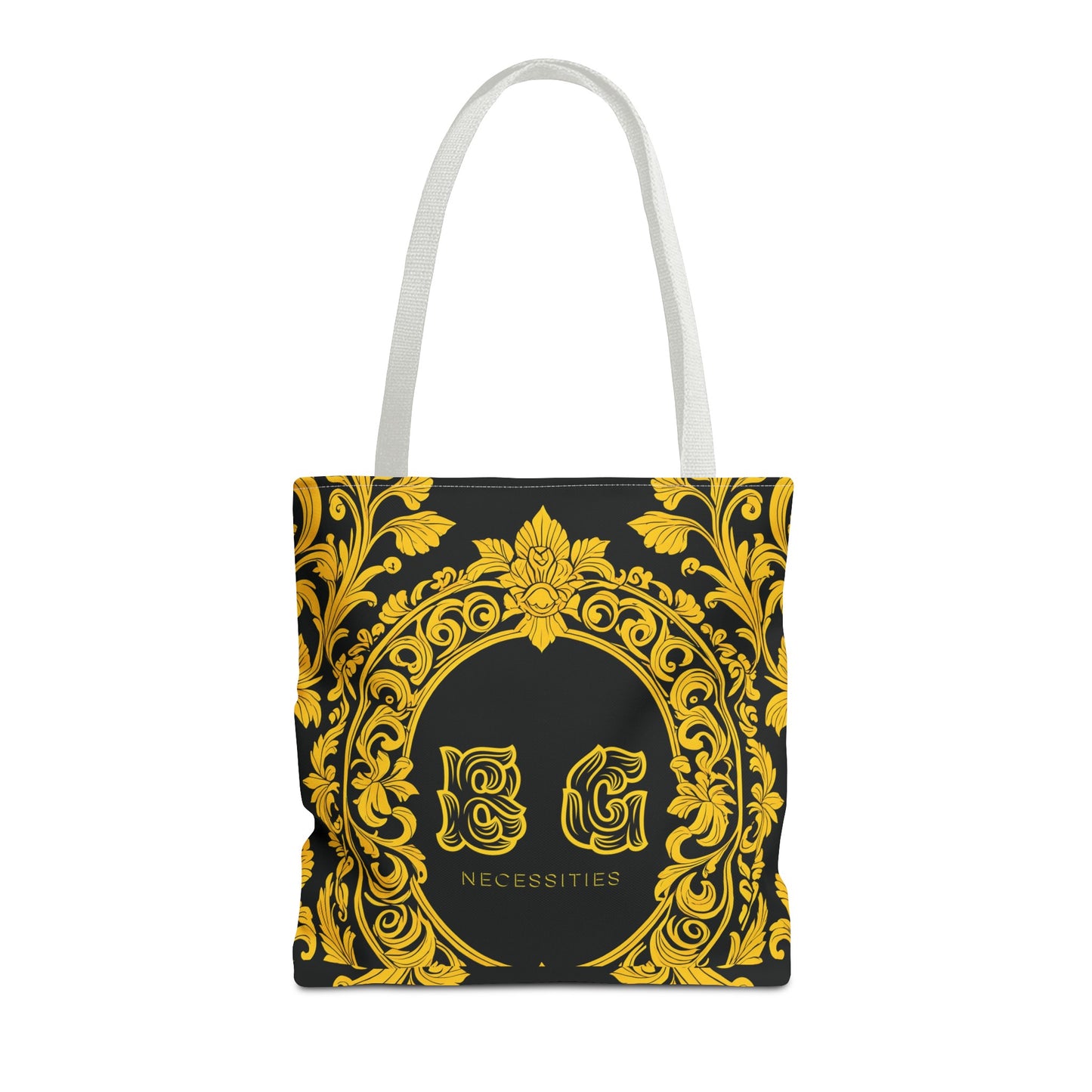 Burning Guitars Necessities Black & Yellow Vintage Tote Bag
