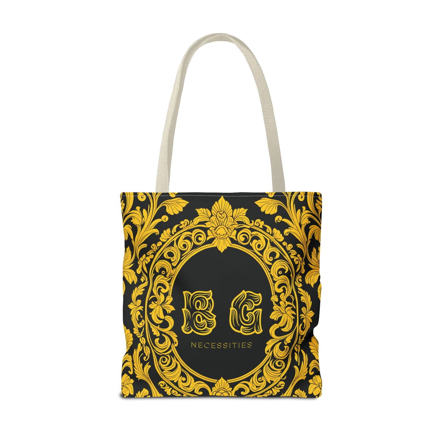 Burning Guitars Necessities Black & Yellow Vintage Tote Bag