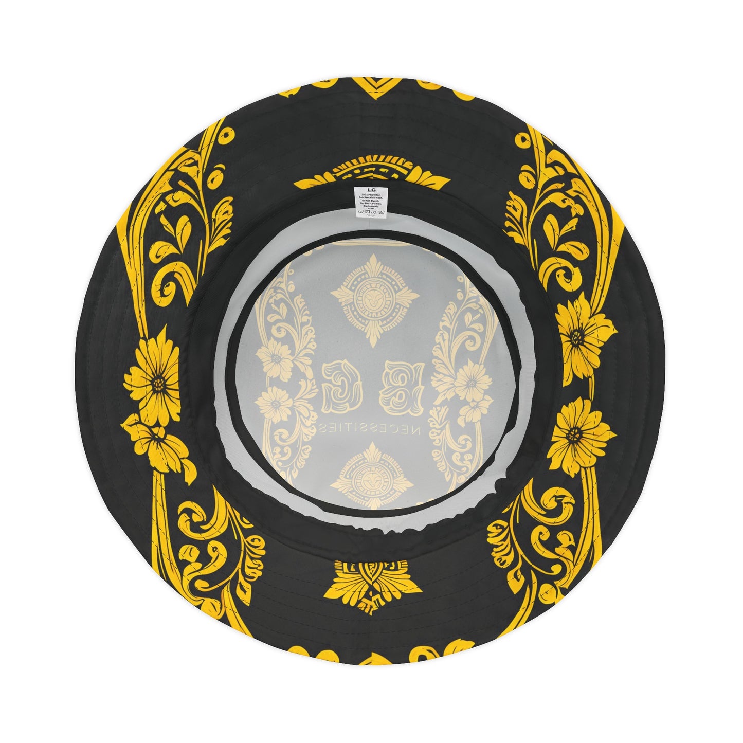Burning Guitars Necessities Black & Yellow Vintage Bucket Hat