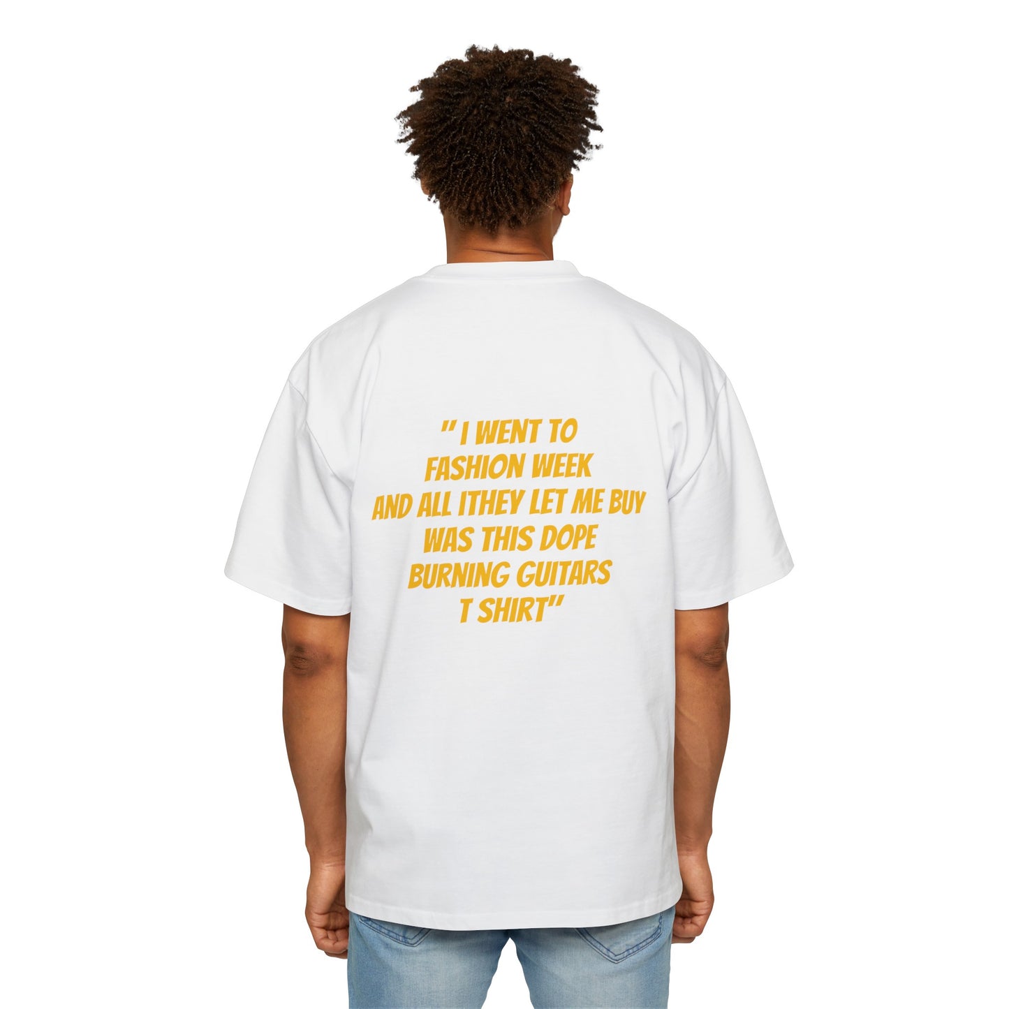 Fashion Week Men's Heavy Oversized Tee by Burning Guitars