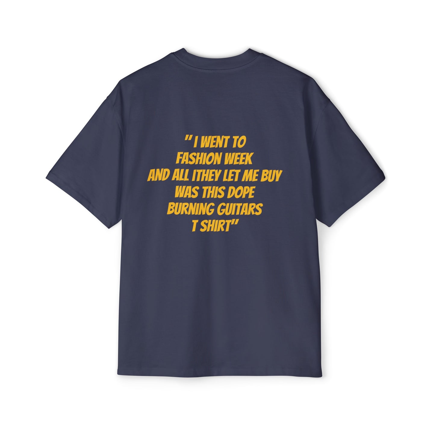 Fashion Week Men's Heavy Oversized Tee by Burning Guitars