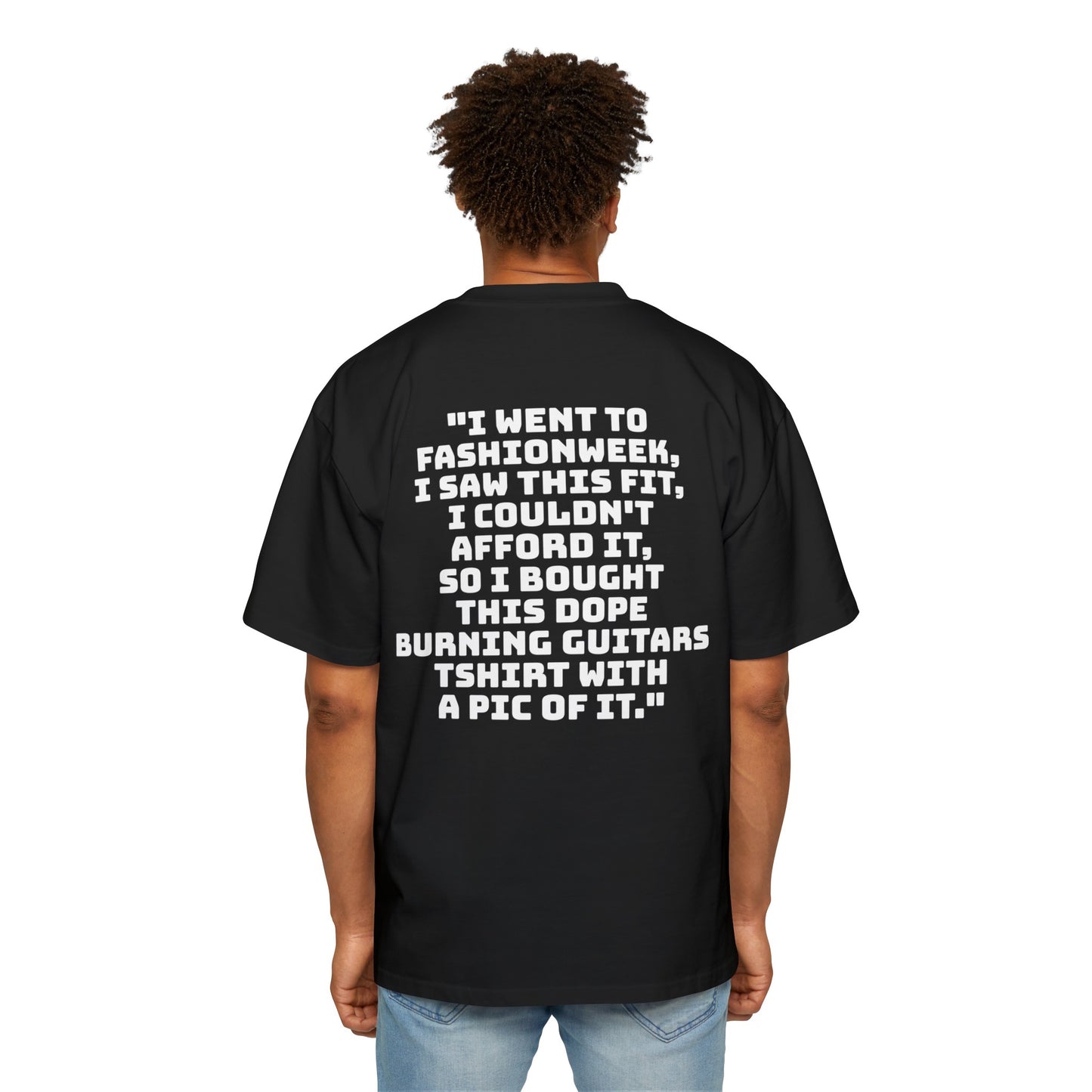 Fashion Week Men's Heavy Oversized Tee by Burning Guitars