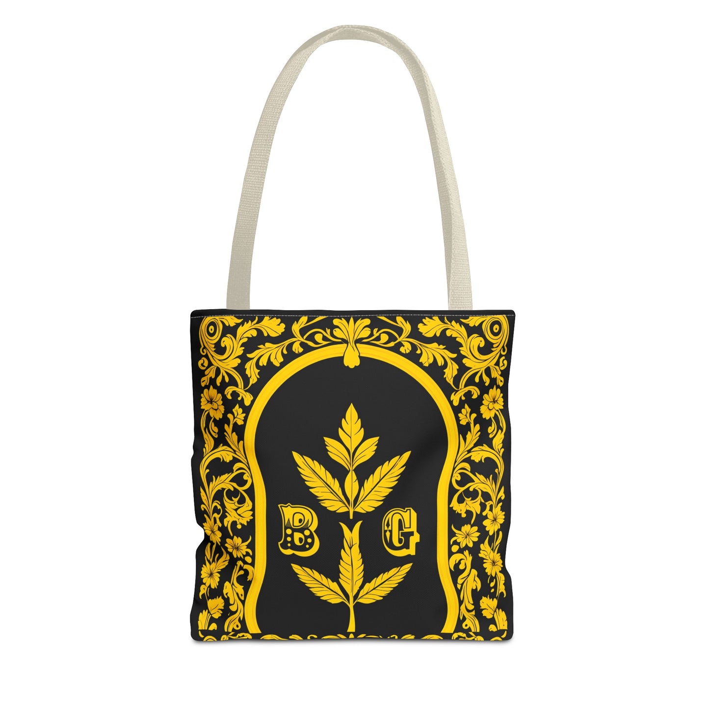 Burning Guitars Necessities Black & Yellow Vintage Tote Bag
