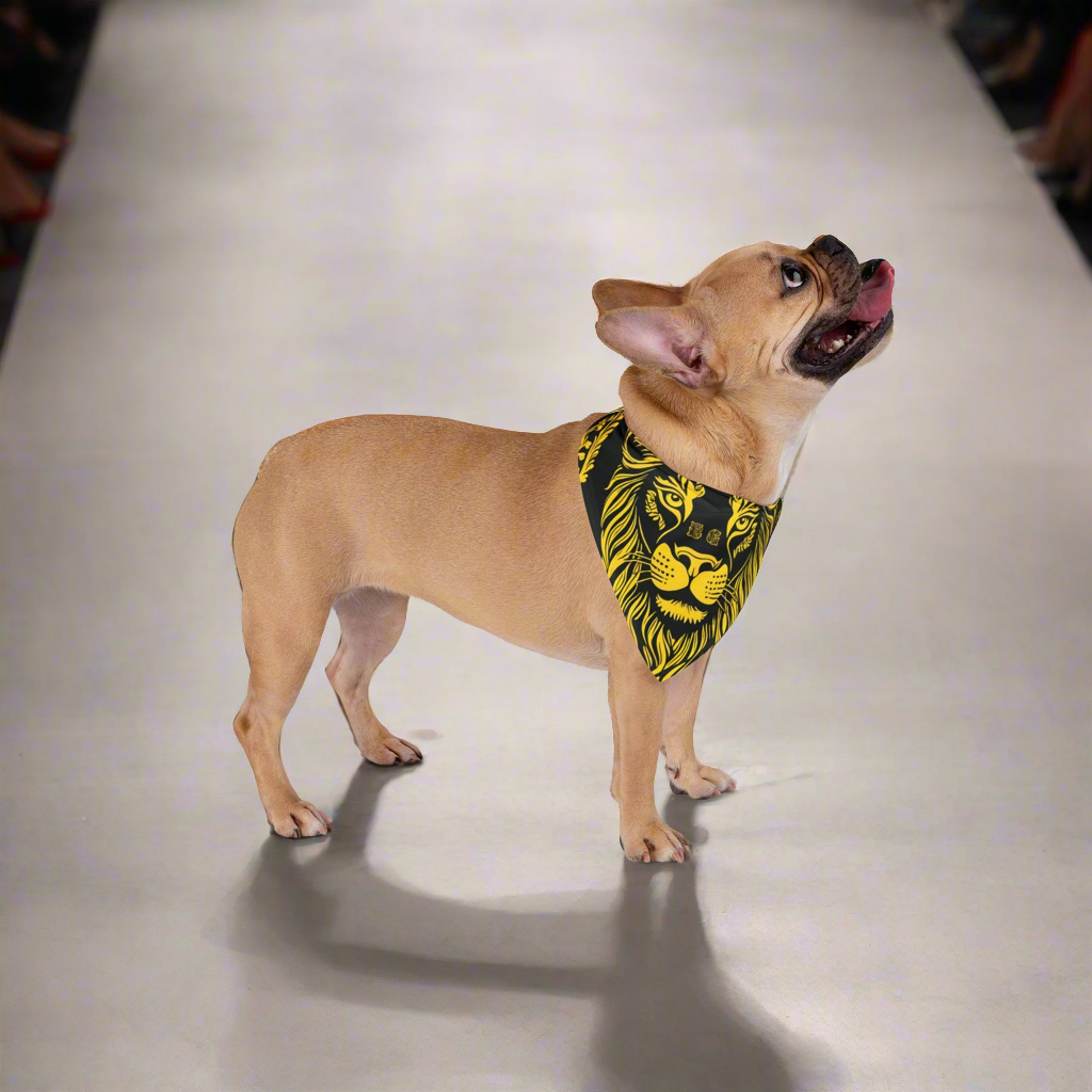 BG Necessities Lion Head Pet Bandana by Burning Guitars