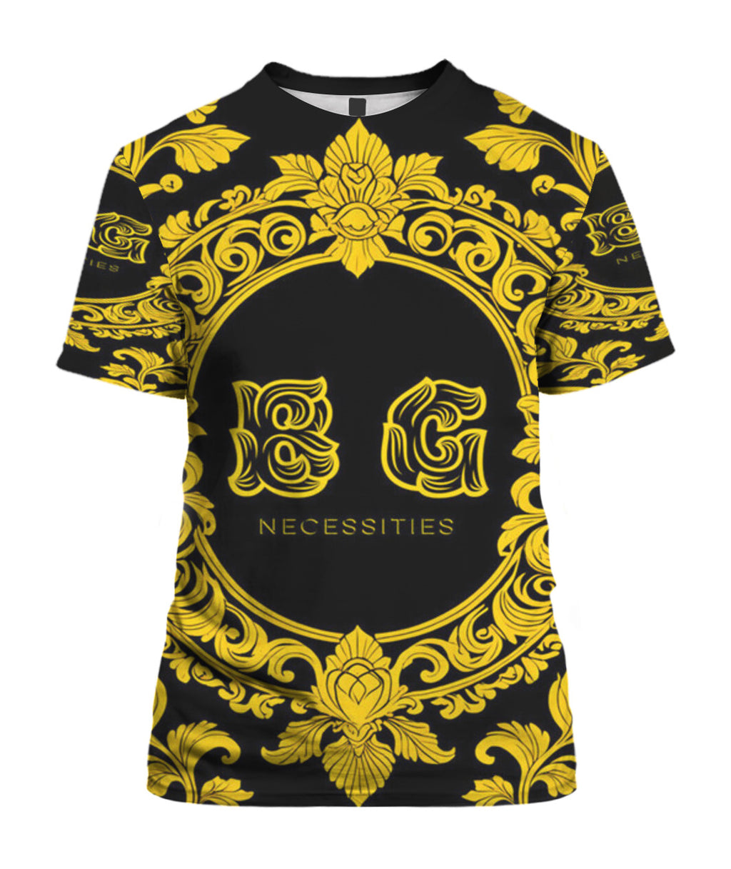 BG Black and Yellow Necessities Unisex T-Shirt by Burning Guitars