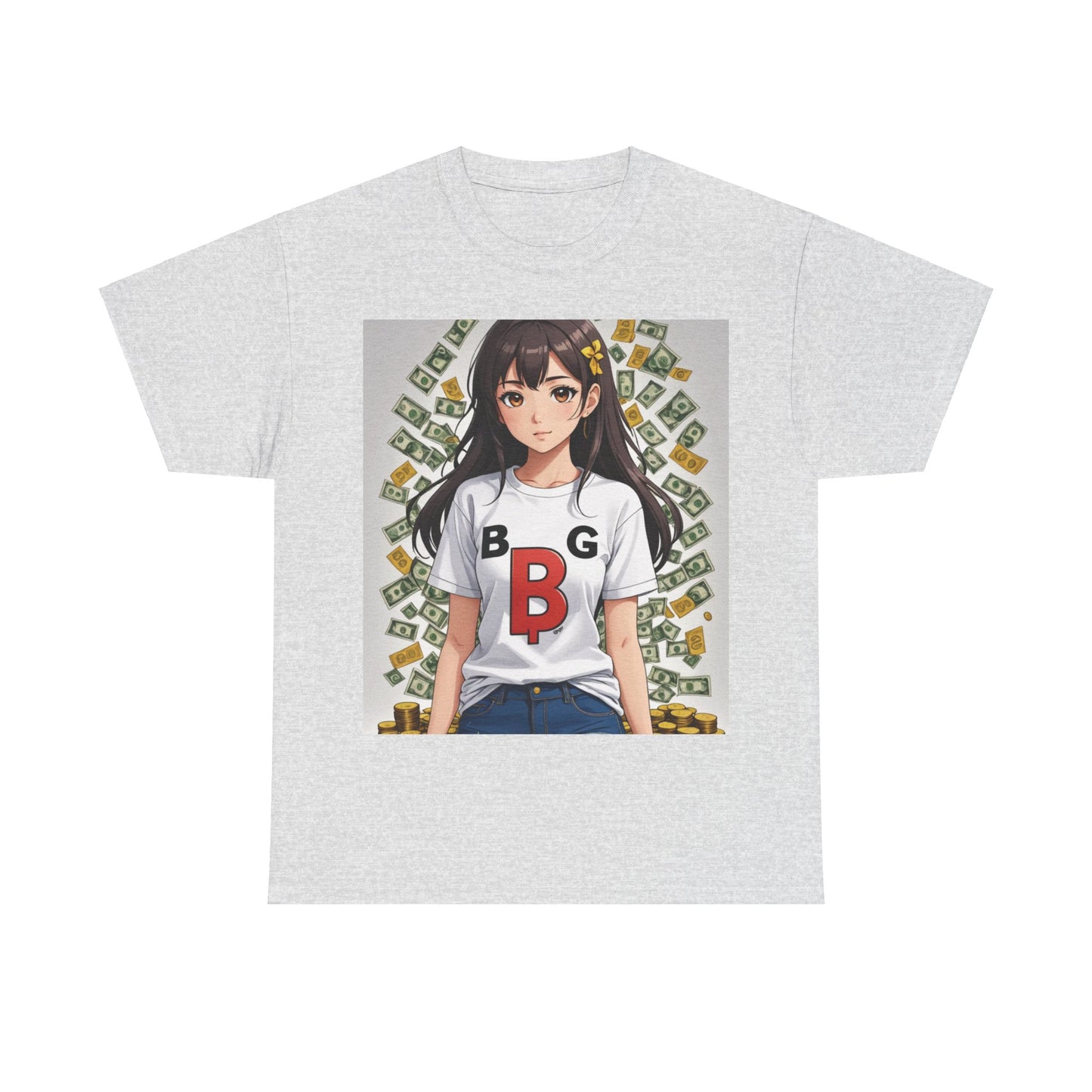 BG Bitcoin Anime' Girl/Unisex Heavy Cotton Tee by Burning Guitars