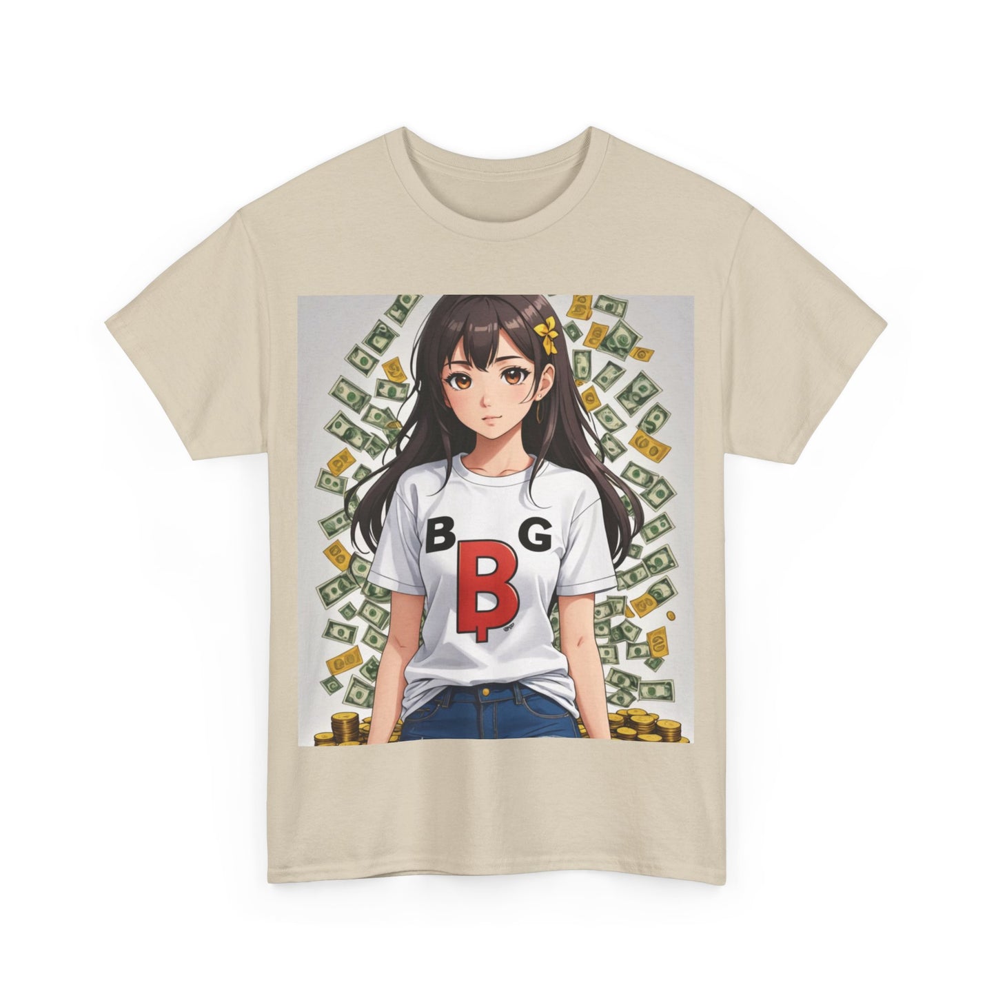 BG Bitcoin Anime' Girl/Unisex Heavy Cotton Tee by Burning Guitars