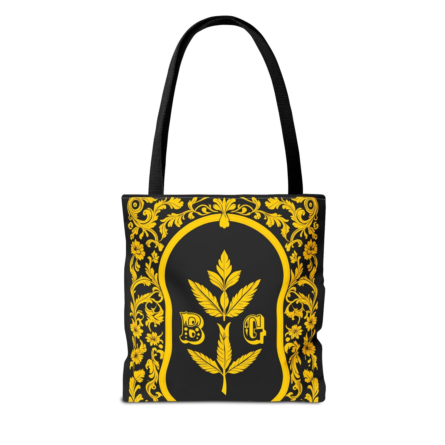 Burning Guitars Necessities Black & Yellow Vintage Tote Bag