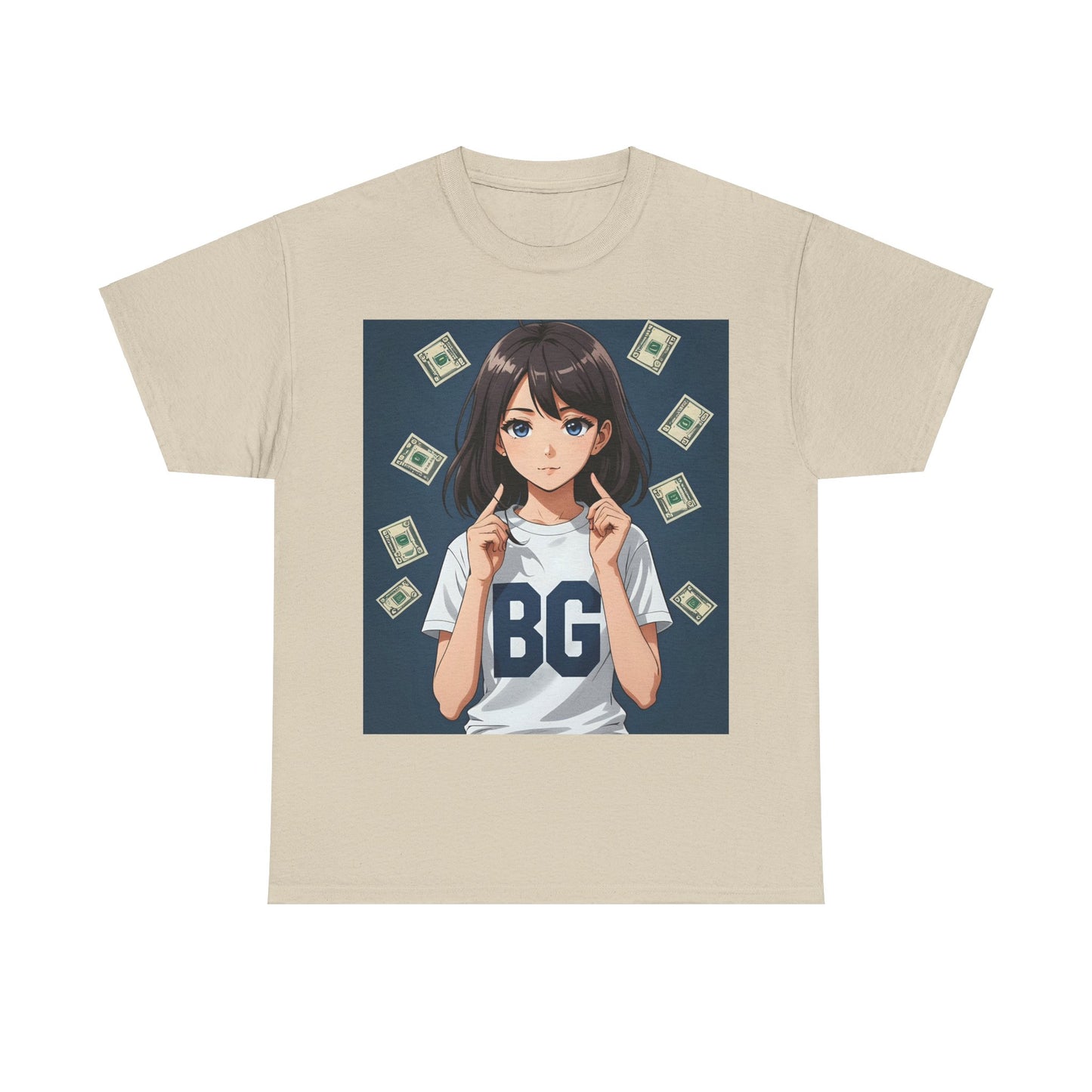 BG Anime Girl Unisex Heavy Cotton Tee