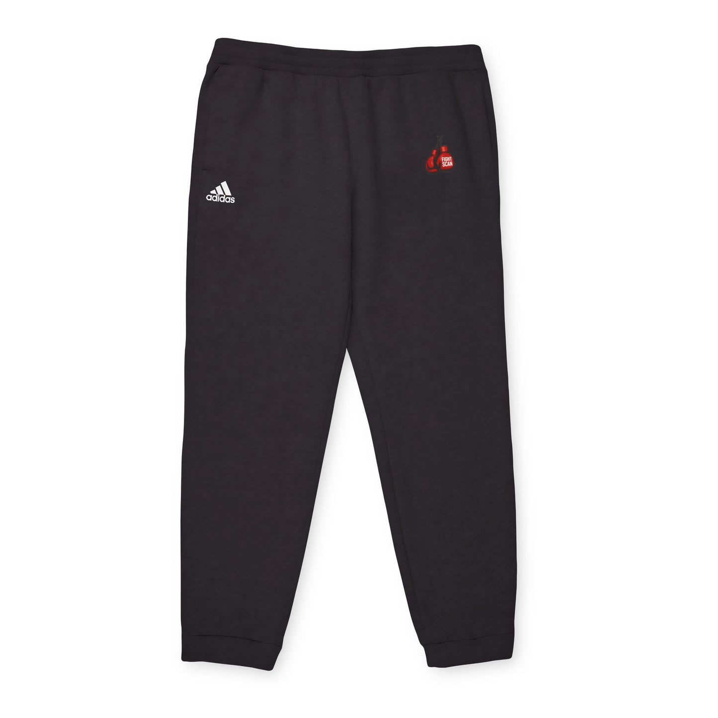 Official Adidas Fight Scan Ai Unisex Fleece Joggers Designed by Smiley Jonez-Burning Guitars