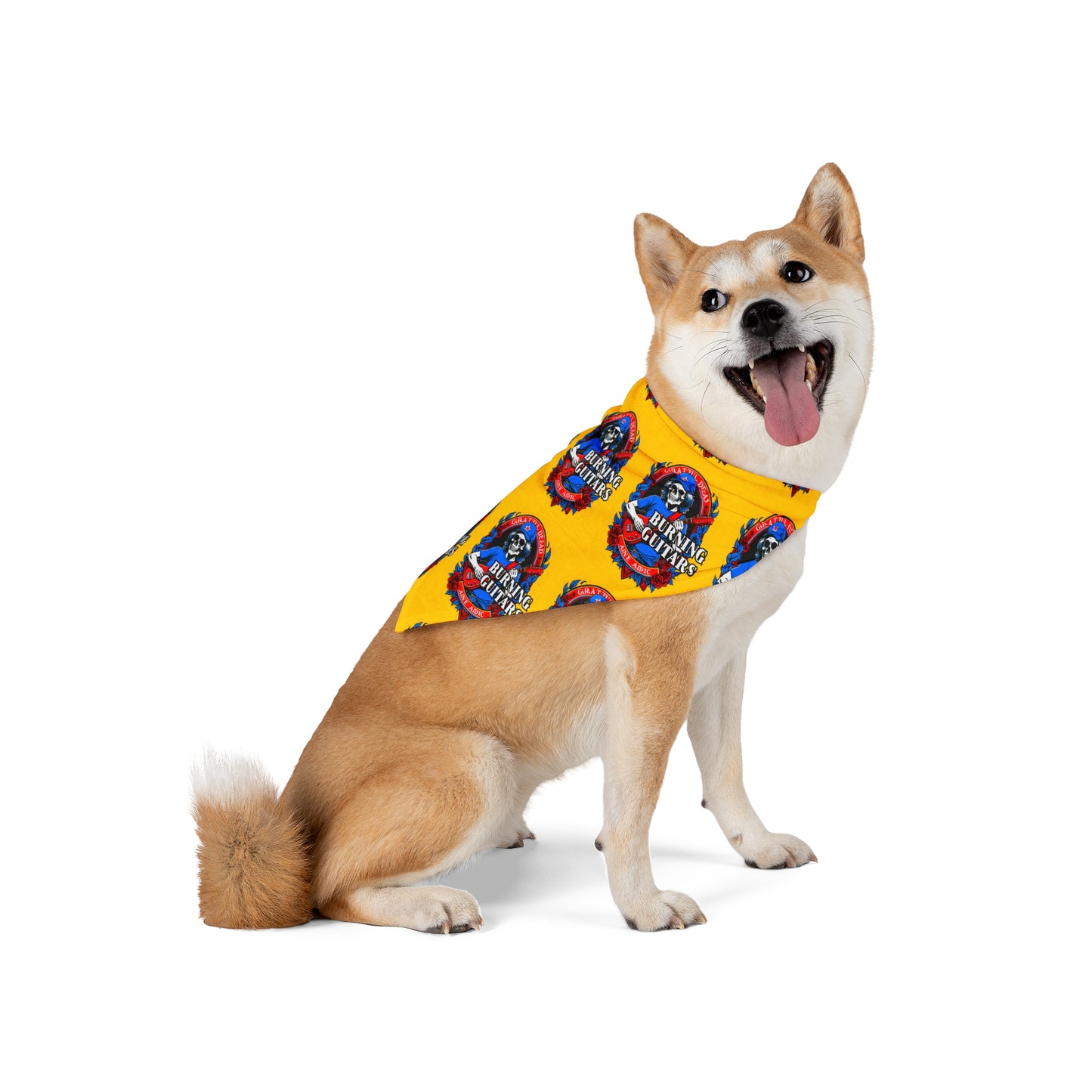 Burning Guitars Rockstar Pet Bandana