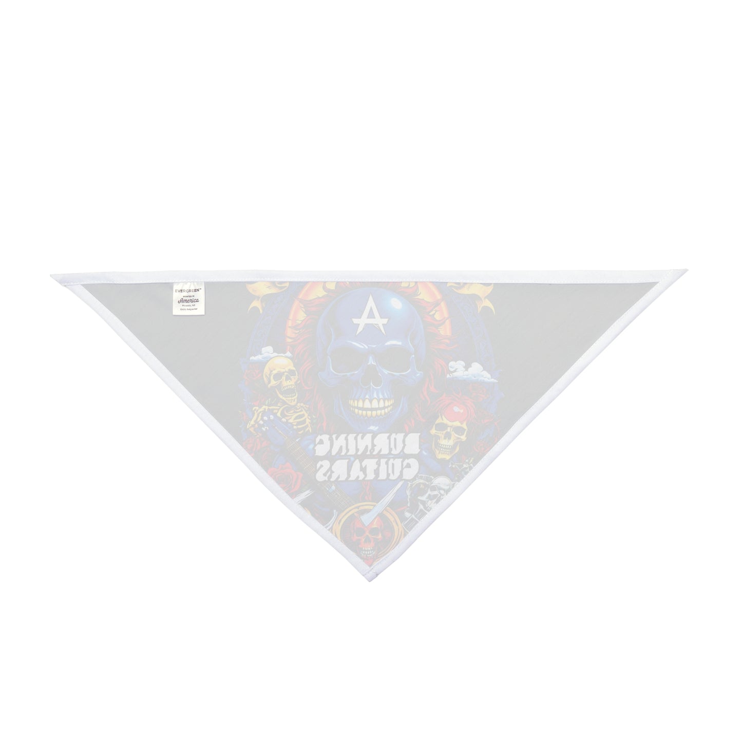 Burning Guitars Captain America Skull Rockstar Pet Bandana