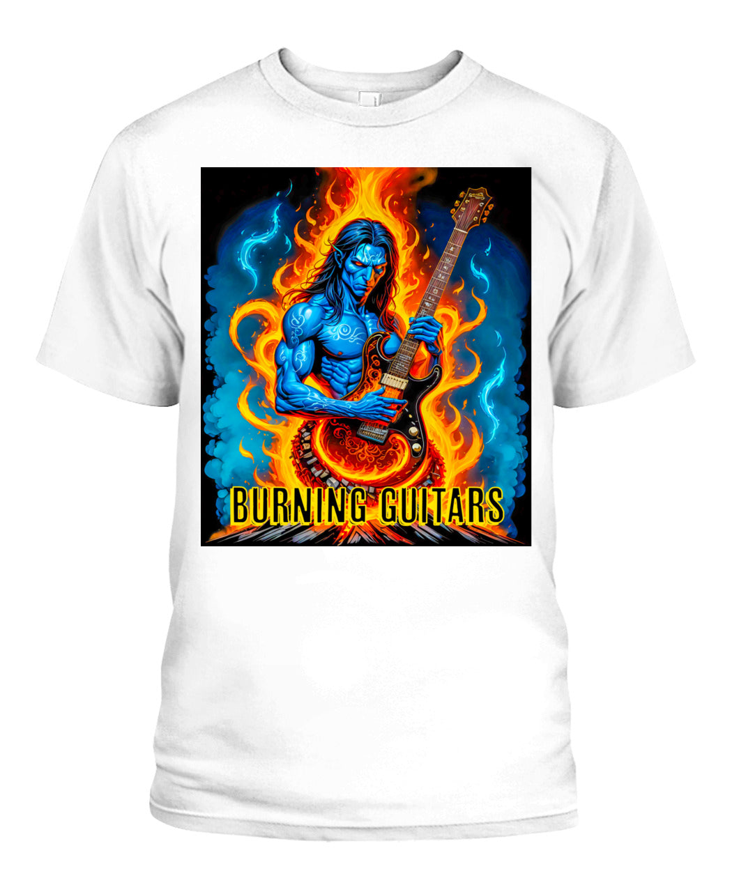 Blue Demon 2 Unisex T-Shirt by Burning Guitars 