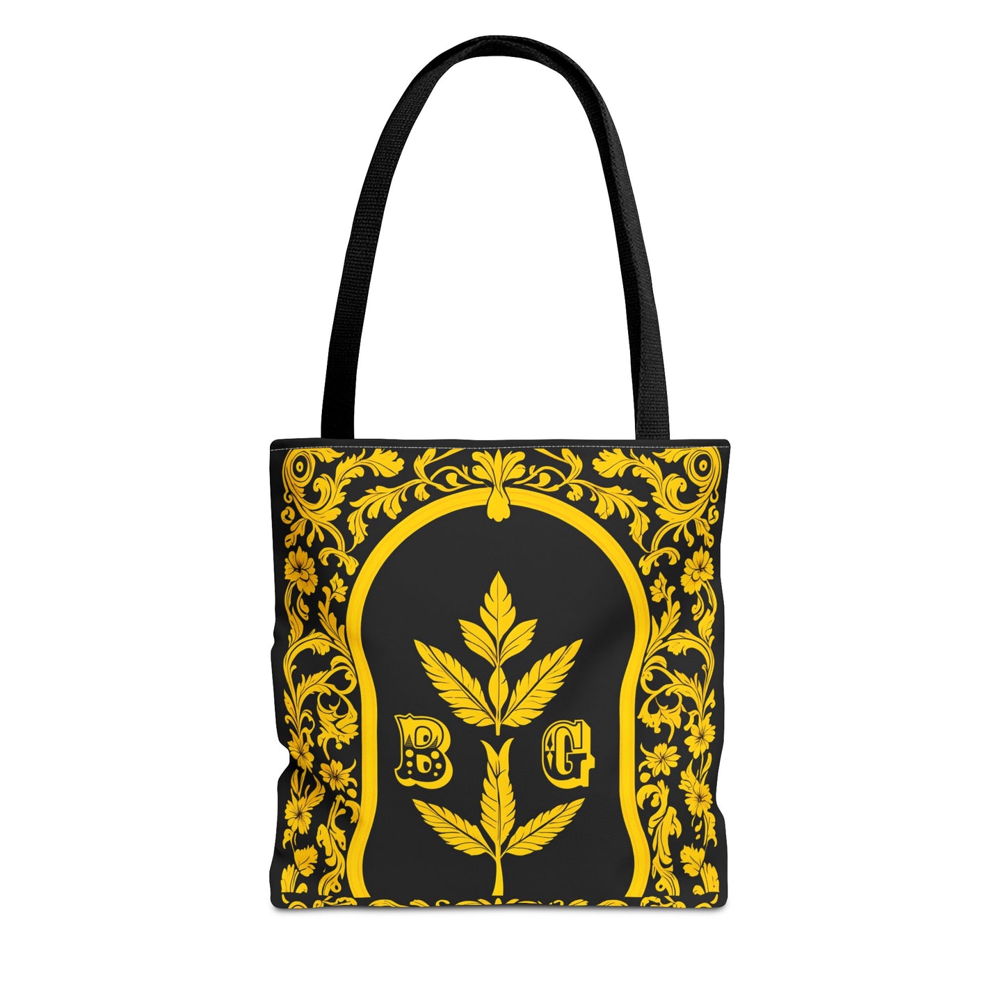 Burning Guitars Necessities Black & Yellow Vintage Tote Bag