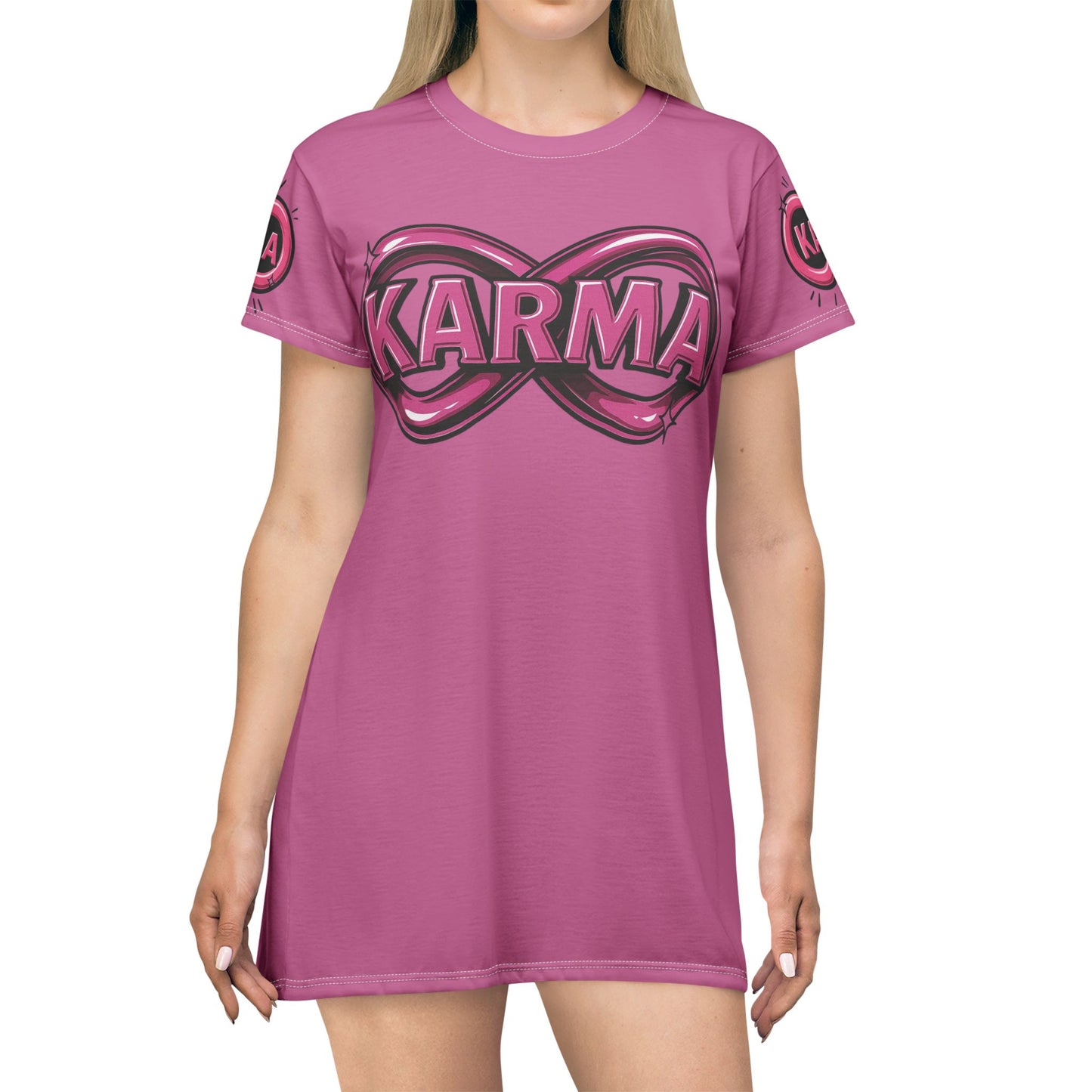 Pink Karma T-Shirt Dress