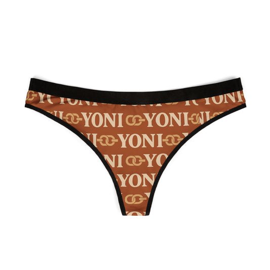 YONI Tan Chain Link Women's Thongs