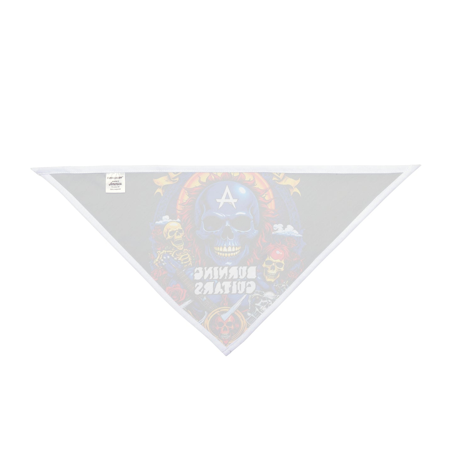 Burning Guitars Captain America Skull Rockstar Pet Bandana