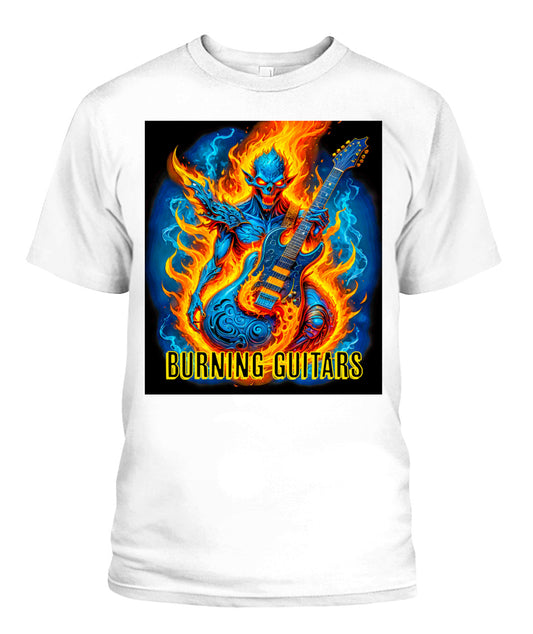 Blue Demon Unisex T-Shirt by Burning Guitars