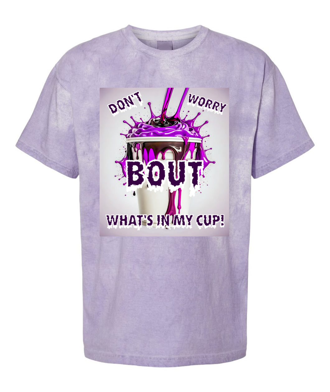 Purple Syrup Cup Design Unisex Blast T-Shirt by Burning Guitars