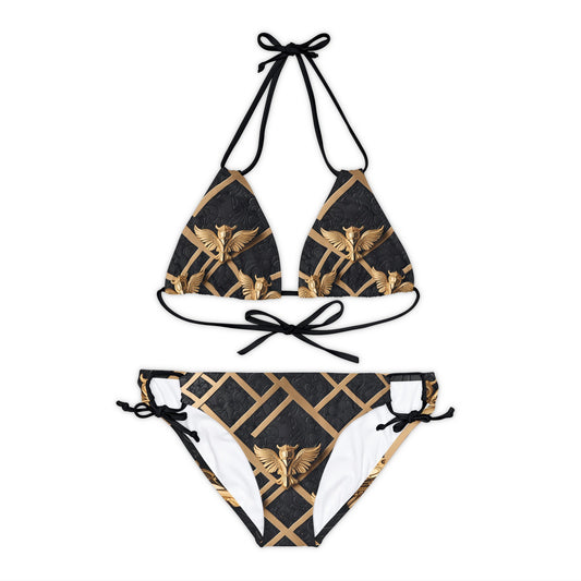 Burning Guitars Strappy Bikini Set